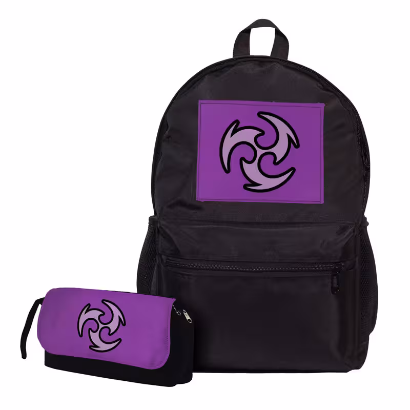 کوله پشتی مدرسه طرح Genshin impact electro به همراه جامدادی | چاوه