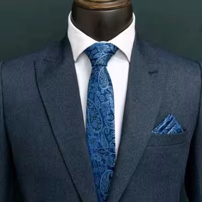 کت و شلوار فاستونی مردانه رنگ آبی نفتی سایز 58