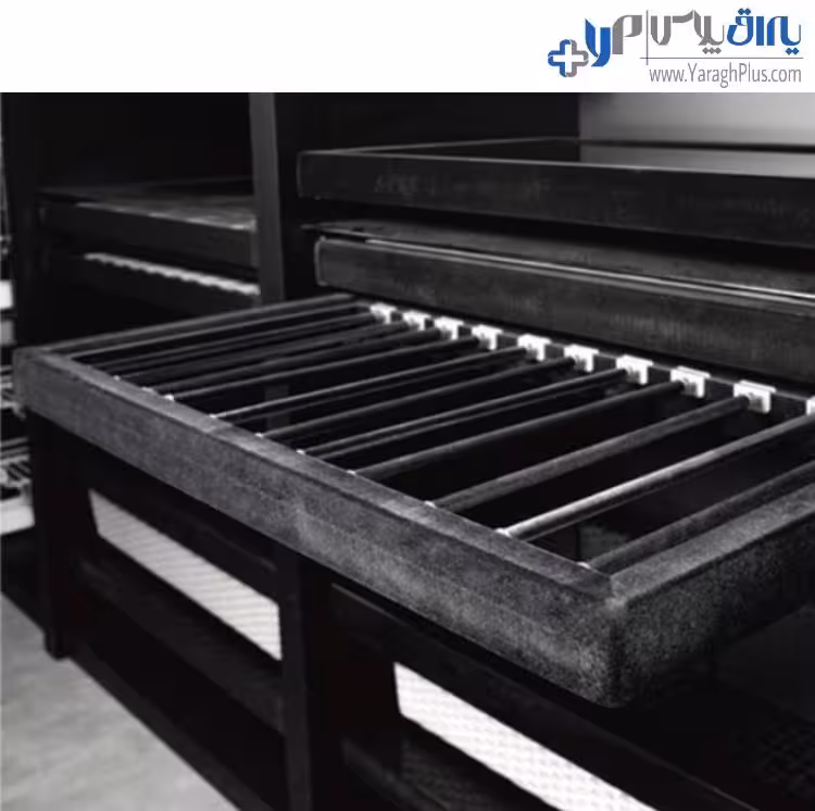 رک ریلی جای شلوار داخل کمد لباس رنگ مخمل مشکی فانتونی