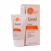 کرم ضد آفتاب Lisel با SPF 50، رنگی، مناسب پوست نرمال تا خشک، حجم 40 میلی‌لیتر
