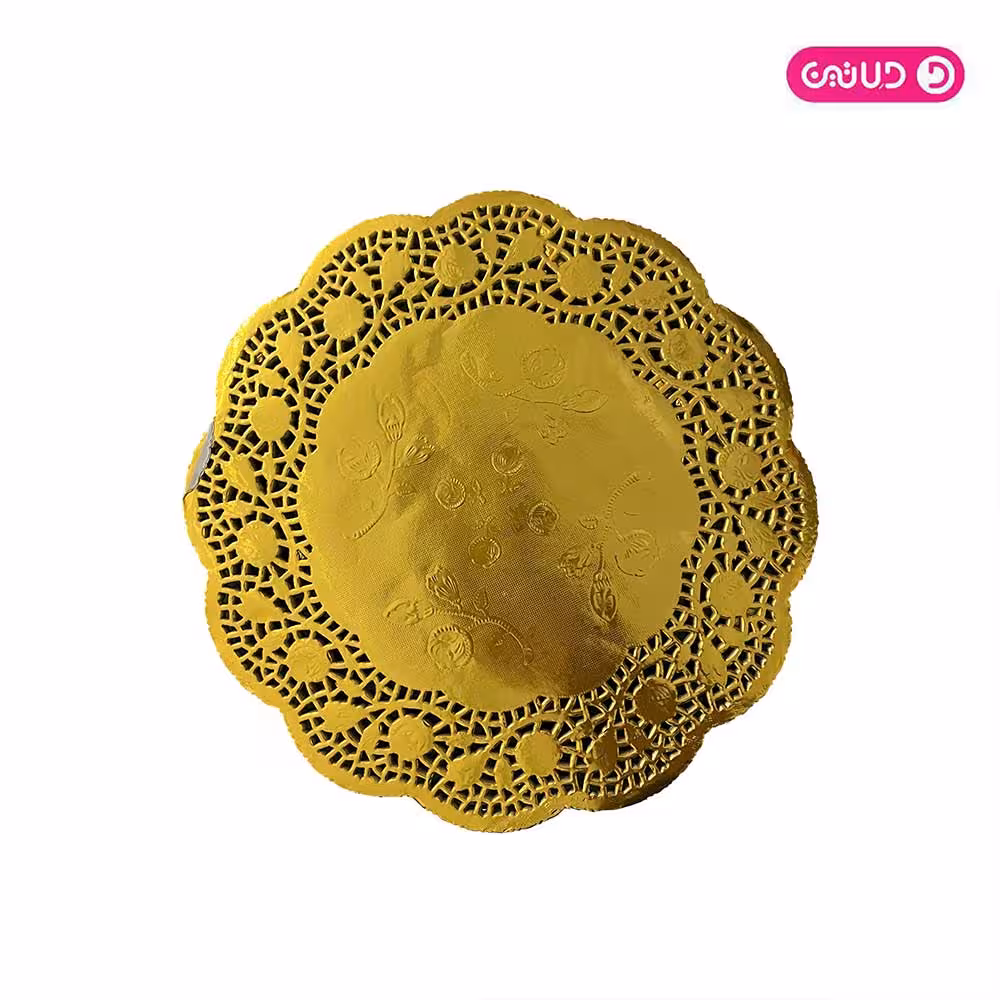 دانتل زیر کیک گرد طلایی 24 سانت 50 عددی