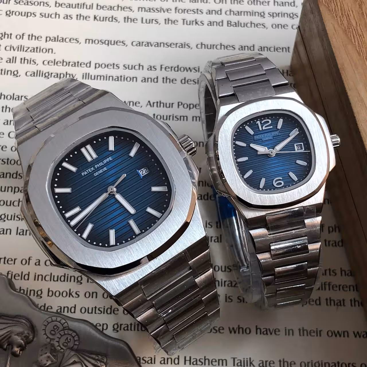ساعت مچی ست مردانه و زنانه پتک فیلیپ ناتیلوس patek philippe nautilus watch S/S/BE ساعت ست پتک فیلیپ ساعت ست اسپرت ساعت ست عروس و داماد ساعت patek ساعت ست مردانه و زنانه ساعت هوشمند ساعت اسپرت