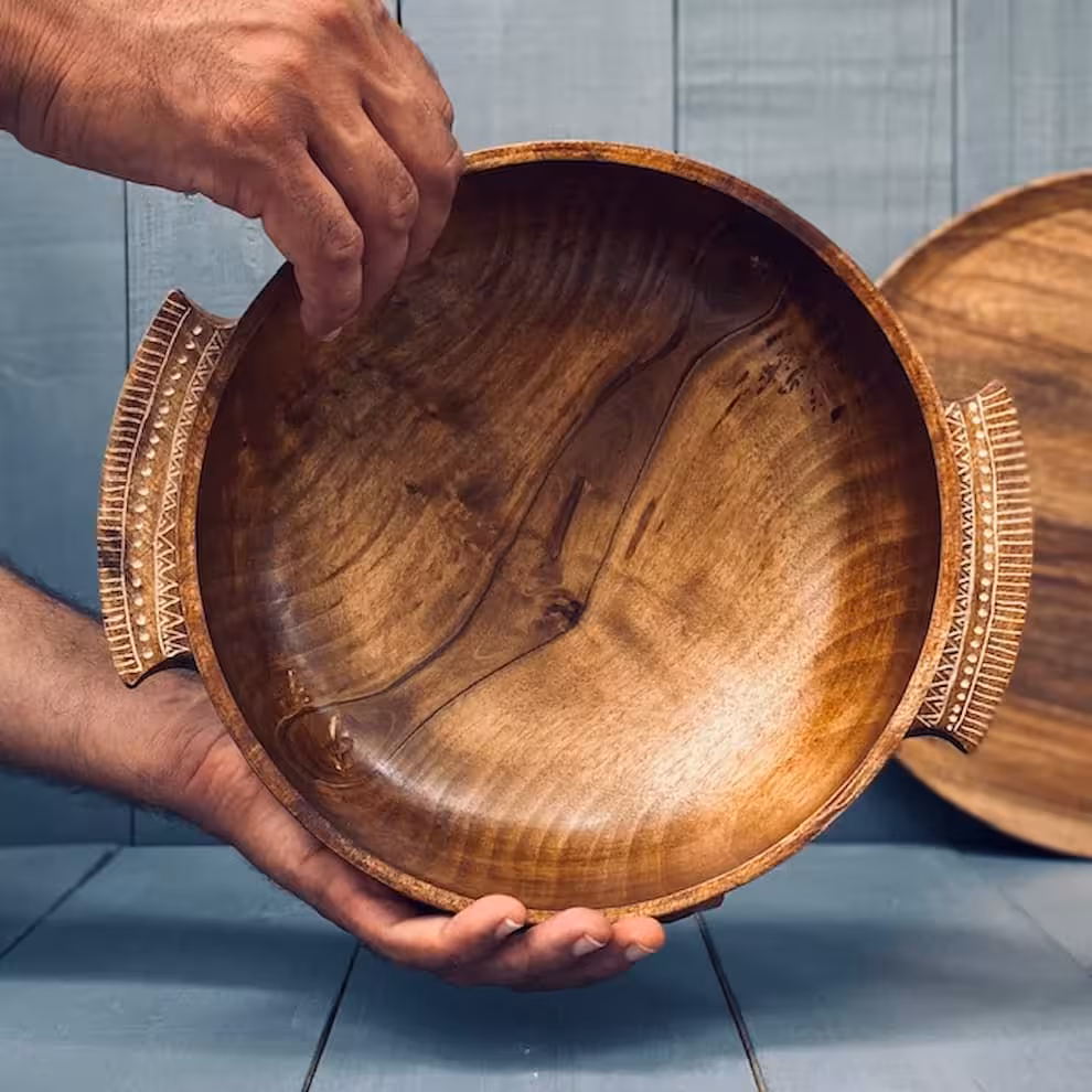 ظرف چوبی پذیرایی افرا کد 0979