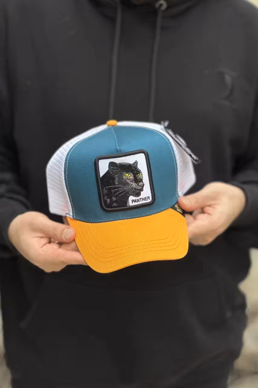 کلاه گورین panther  ابی نارنجی