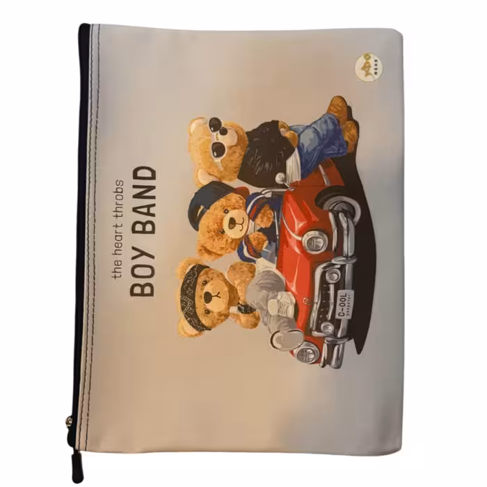 پوشه پارچه ای زیپ دار مدل boy band