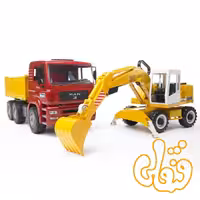 MAN TGA Kipp-LKW und Liebherr Schaufelbagger 02751