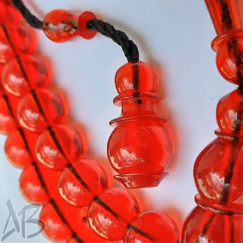 تسبیح سندلوس 33 دانه بودار گرد استانبولی قپاندار تراش کردستان کد 866 آقابزرگ