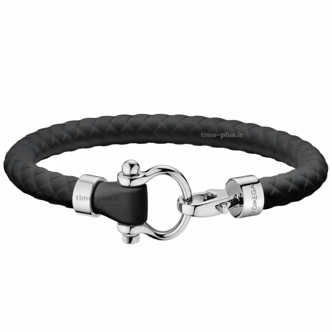 دستبند امگا مشکی رابر (کیفیت مستر)