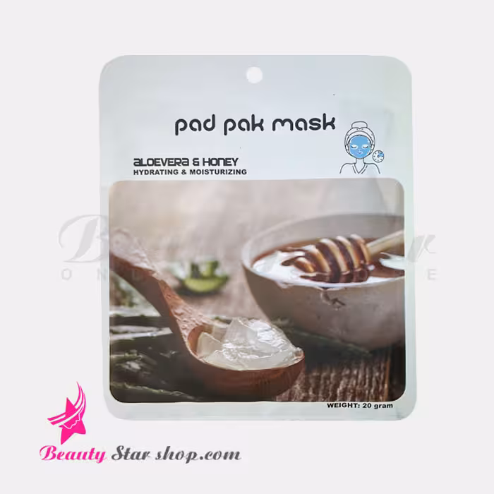 ماسک ورقه ای آبرسان صورت پد پاک مدل آلوئه ورا و عسل