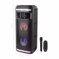 اسپیکر چمدانی بی سیم قابل حمل لیکو مدل MAX-150 همراه با میکروفون و ریموت کنترل