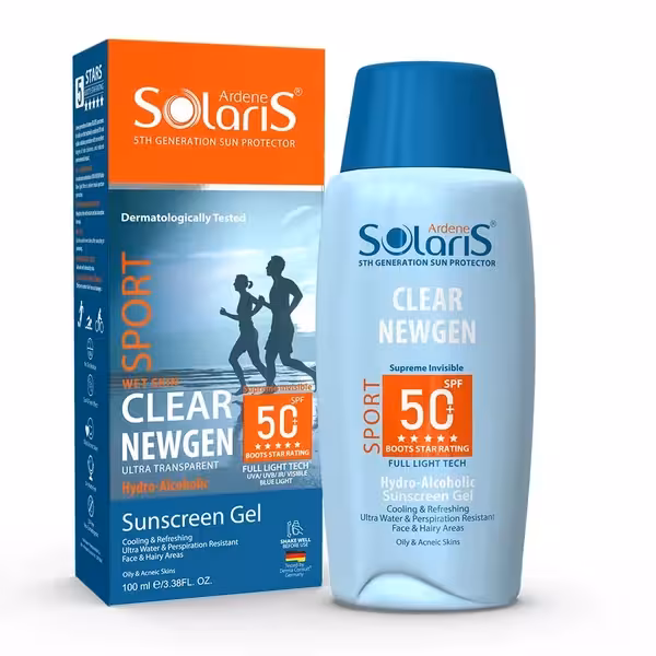 ژل ضد آفتاب پوست جوشدار 50 SPF کلیر نیوژن آردن سولاریس 100 میلی لیتر Ardene Solaris