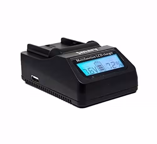 شارژر باتری دوربین جیماری AC-VQ 9001 دارای صفحه دیجیتال سری F