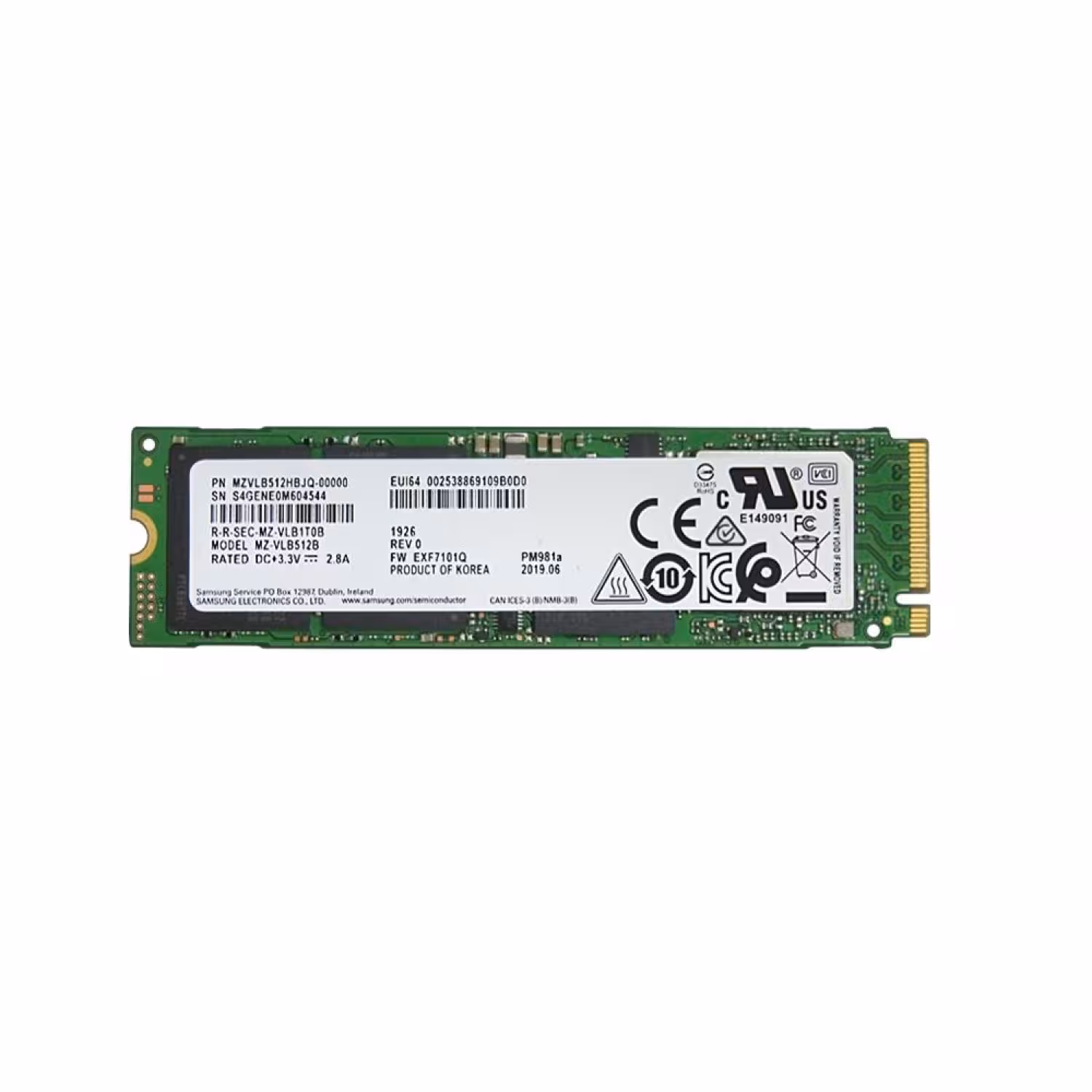حافظه اس اس دی SAMSUNG PM981A 512GB