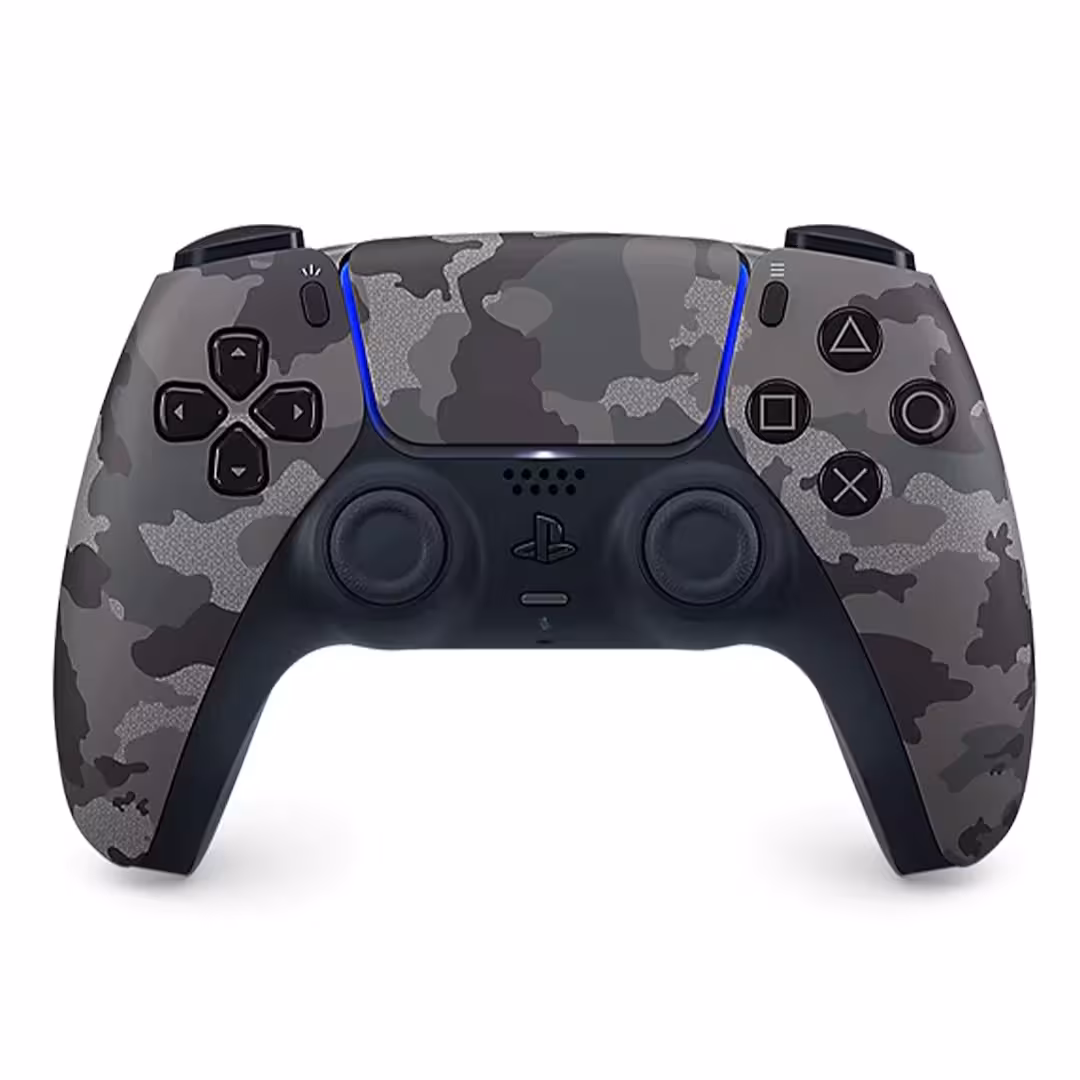 دسته بازی پلی استیشن 5 سونی ارتشی طوسی مدل Sony PlayStation PS5 DualSense Gray Camouflage