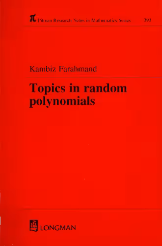 خرید و دانلود نسخه کامل کتاب Topics in Random Polynomials