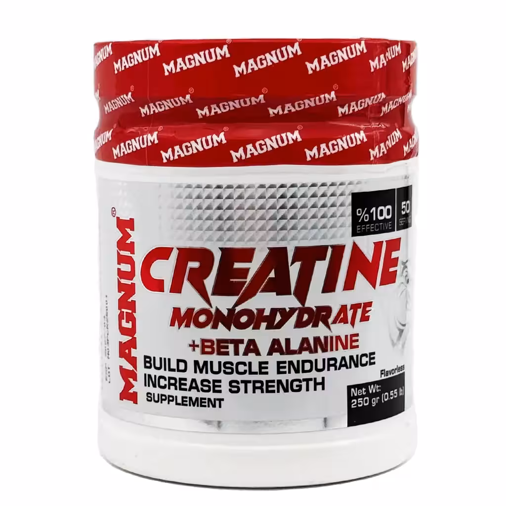 پودر کراتین مونوهیدرات بتاآلانین مگنوم – 250 گرم Magnum Creatine Monohydrate Beta Alanine Powder