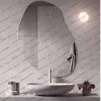 آینه دستشویی مدرن زرین نیک مدل AD043