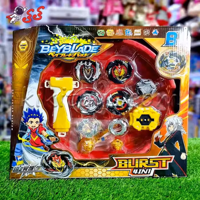 فرفره انفجاری 4 عددی سیاه بی بلید اسباب بازی BEYBLADE - کی کی تویز