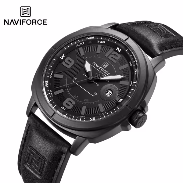 ساعت مچی اورجینال نیوی فورس مشکی مدل Naviforce NF8078