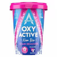 پودر ماشین لباسشویی ضد لکه و بو بریتانیایی آستونیش Astonish Oxy Active روشن کننده رنگ پارچه 625 گرم
