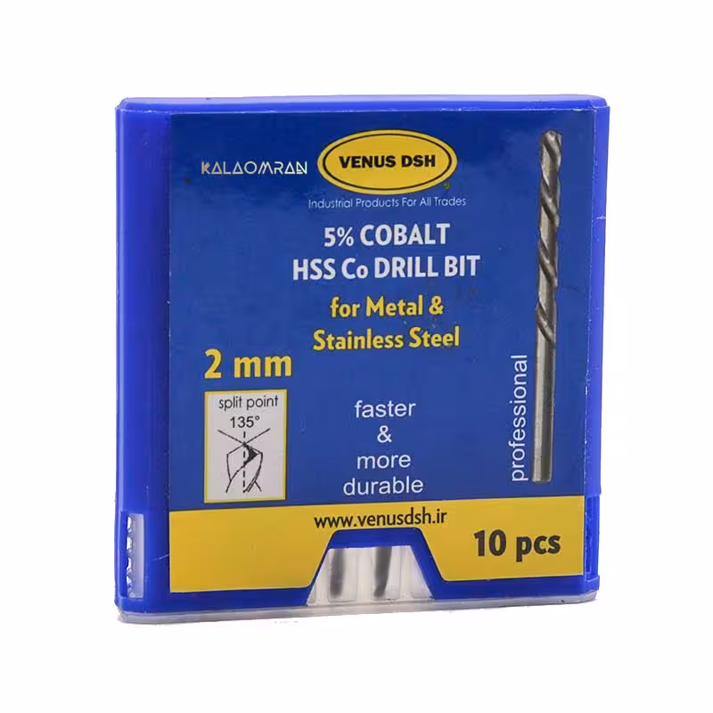 ست 10 عددی مته آهن سایز 2 میلی متر VENUS DSH