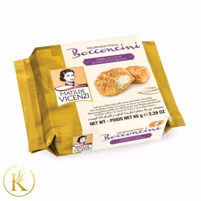 شیرینی پفی مغزدار کرمی ساده ایتالیایی ویچنزی(65 گرم)

