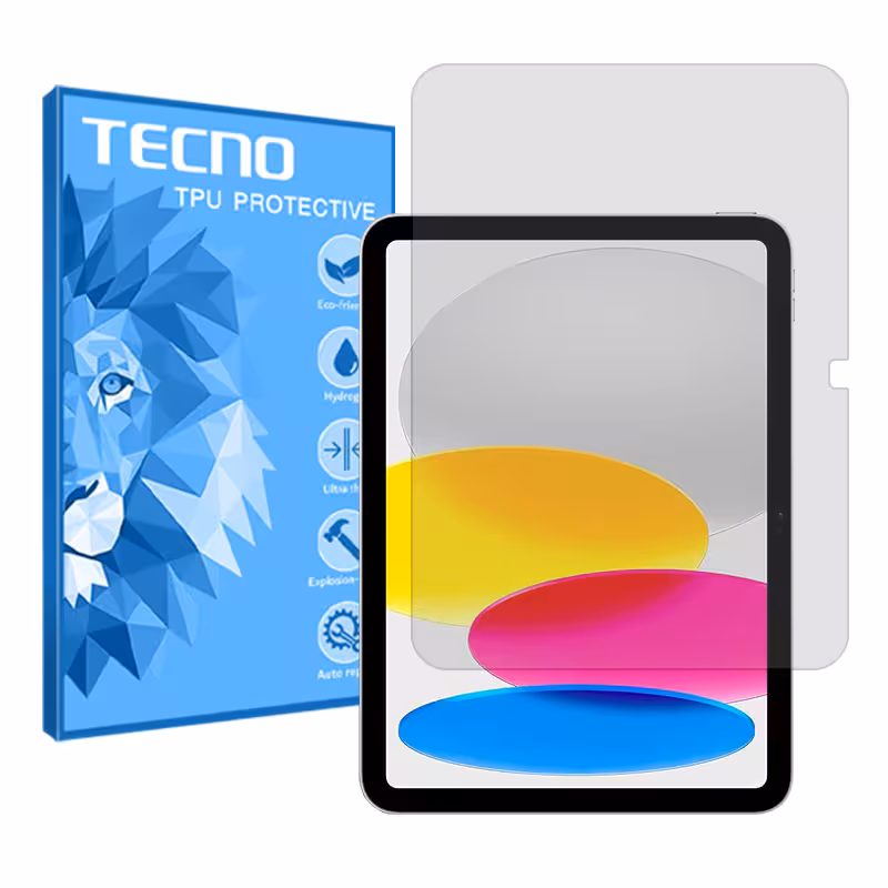 گلس تبلت اپل iPad 10.9 (2022) مدل نانو هیدروژل شفاف برند تکنو کد L