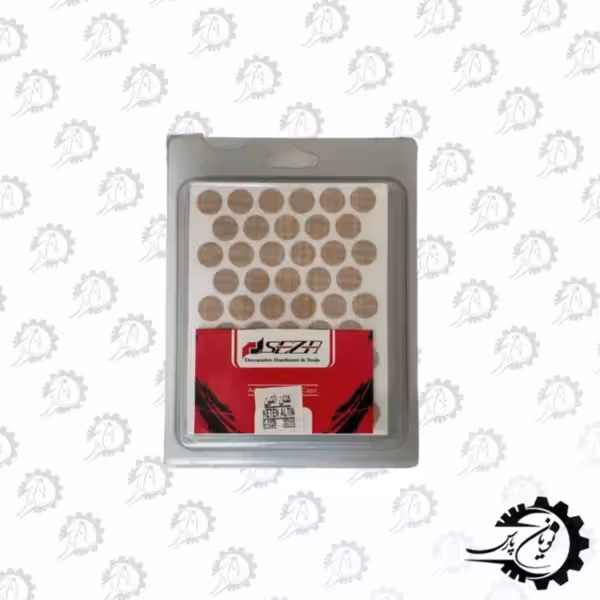 گل پیچ (پولکی) کتان قهوه ای  روشن