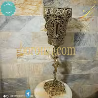 سطل و جا دستمال برنزی طرح جدید رومیزی پایه دار فرشته