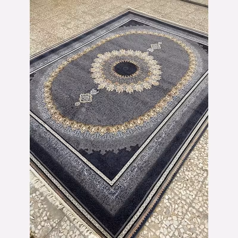 فرش ماشینی کاشان700شانه 6متری طرح نازگل دلفینی(باارسال رایگان)