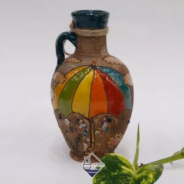 گلدان کوزه ای گلس طرح چهارده