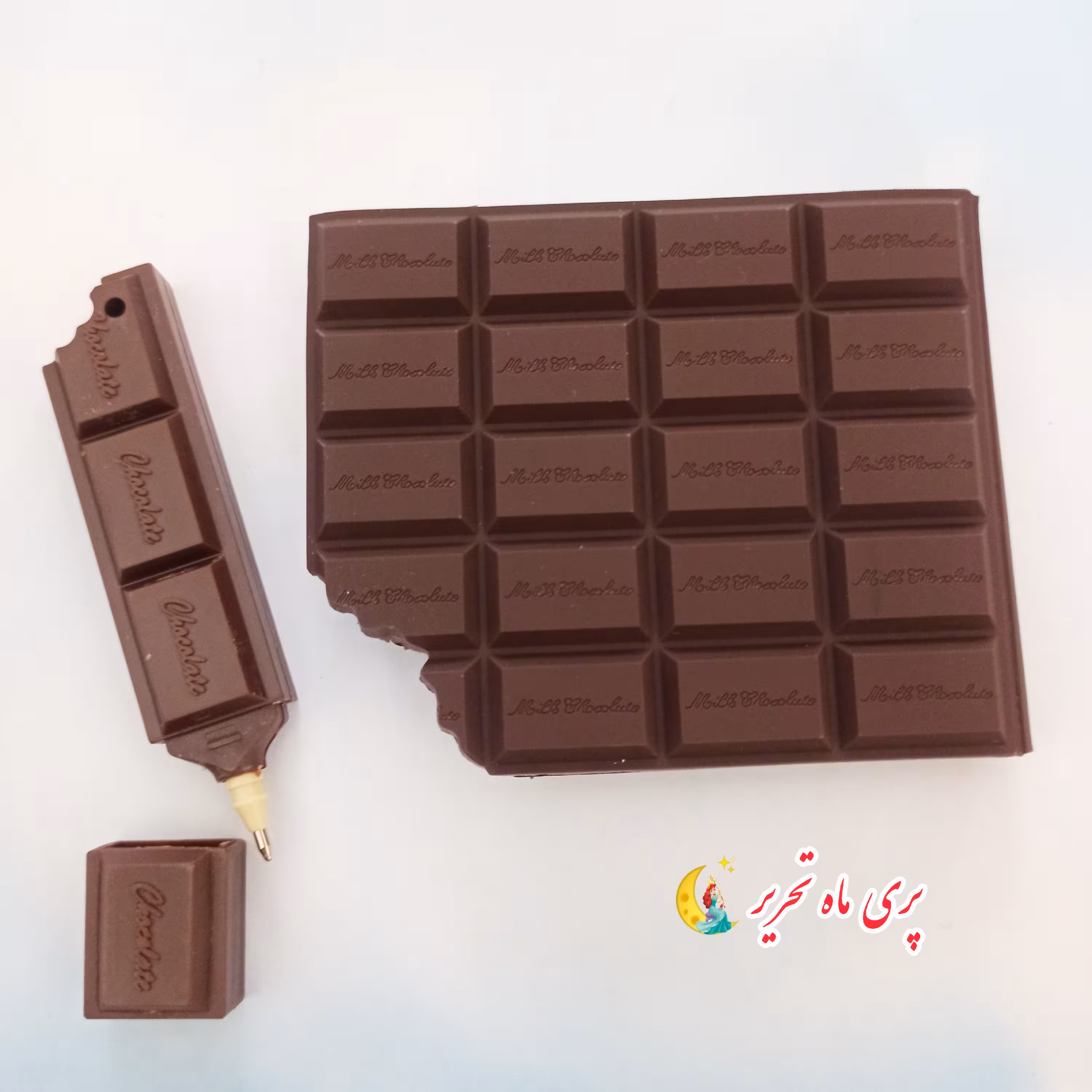 دفترچه شکلاتی به اضافه خودکار شکلاتی ارسال سریع بسته بندی شیک اشانتیون