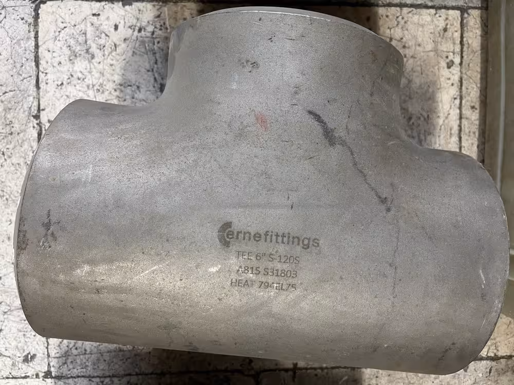 سه راه 6 اینچ دابلکس رده 120S مساوی  از جنس  A 815 / S31803