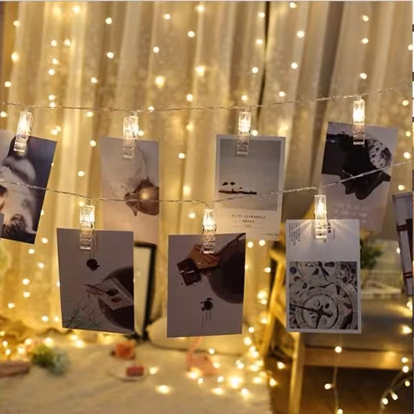 ریسه تزیینی گیره عکس دار Photo Clip Holder String Light