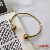 بنگل اسپرت استیل 316 مدل گوی طلایی کد DSB18607W