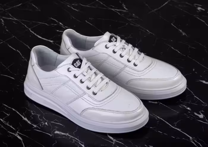 کفش چرم مردانه ونس کد VN054WH رنگ سفید