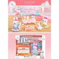 ست خرگوش سه قلو با کالسکه