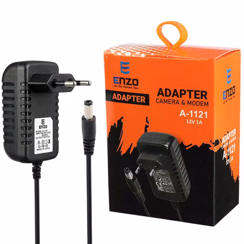 آداپتور مودم 12v ولت 1A آمپر انزو ENZO A-1121