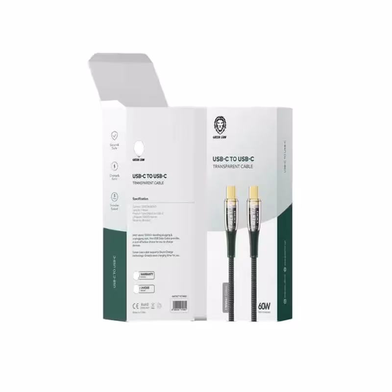 کابل شارژ تایپ سی به تایپ سی گرین لاین مدل GNTSCTYC1MBK