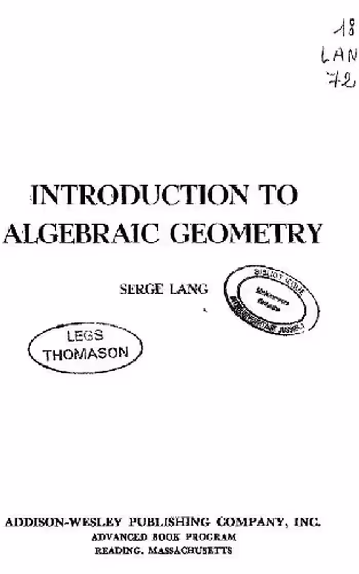 خرید و دانلود نسخه کامل کتاب Introduction to algebraic geometry