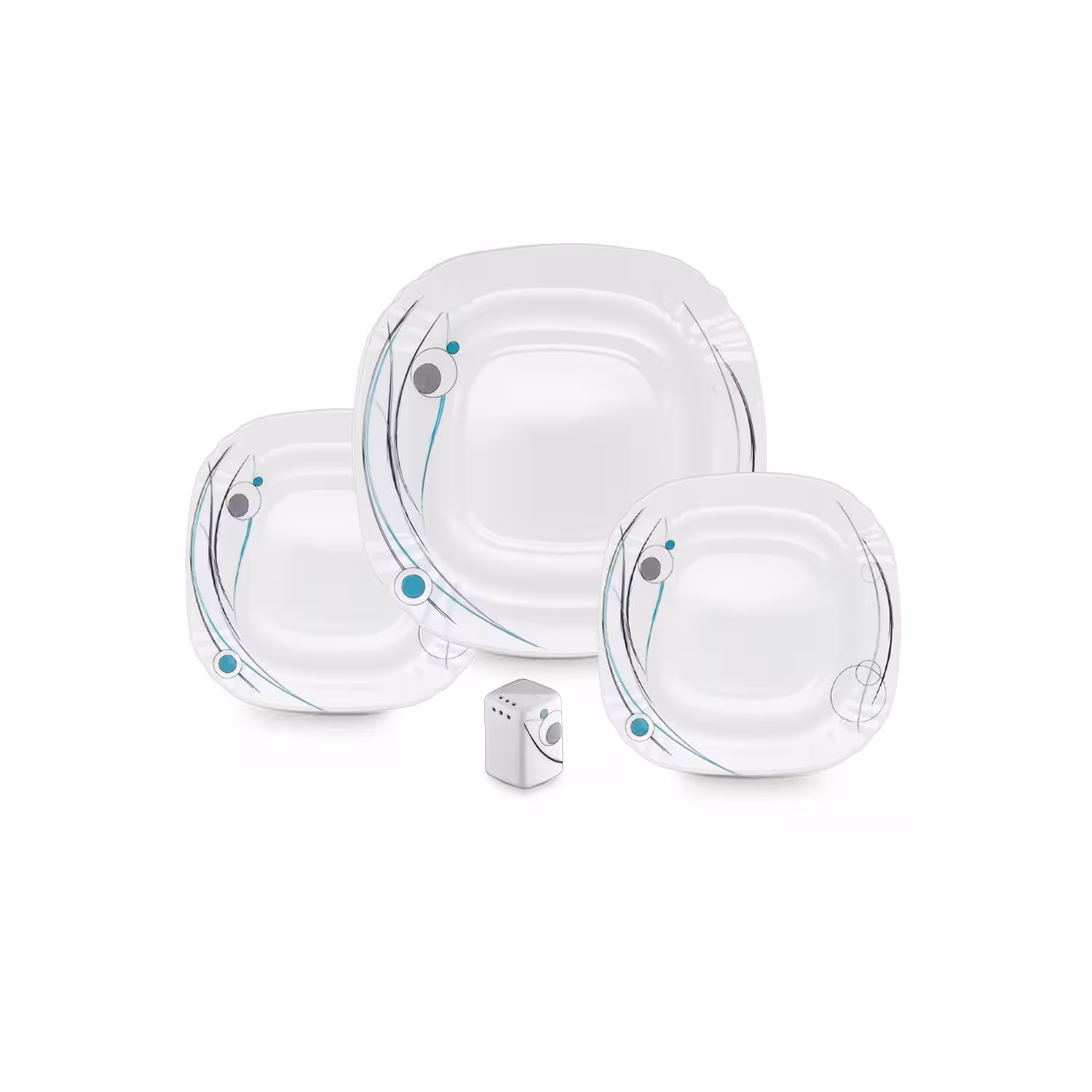 ست خیار خوری 9 پارچه طرح ملینا آبی مربع