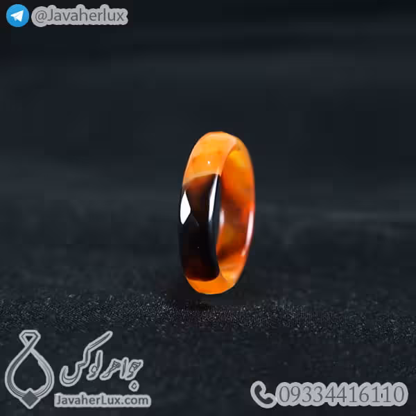 حلقه سنگ عقیق مدل داریا _ کد : 400377