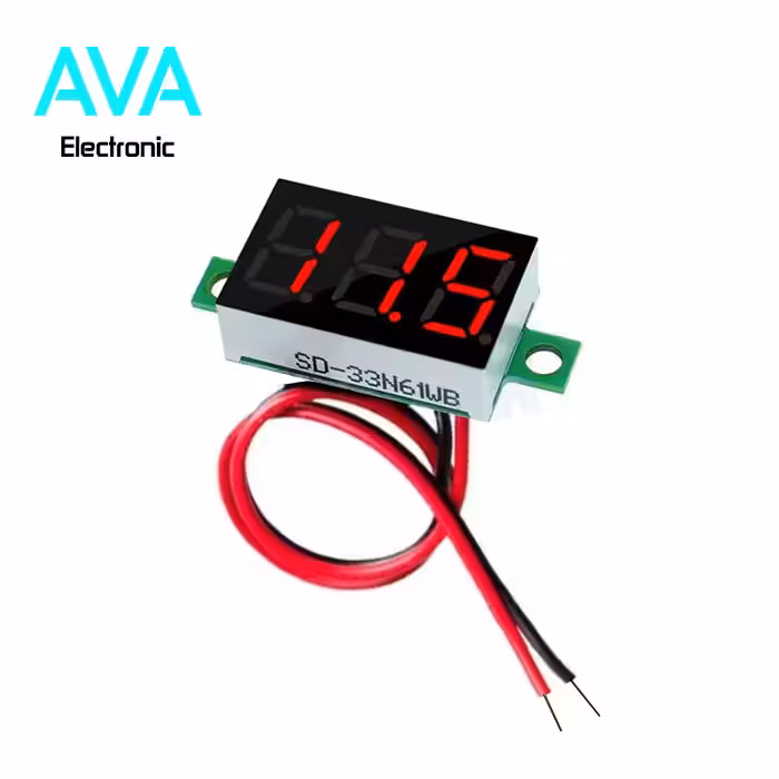 ولتمتر 4٫5 تا 30 ولت قرمز رنگ 2 سیم 0٫36 اینچ