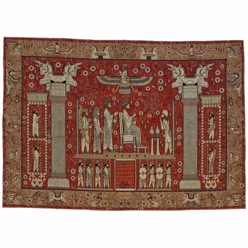 ترمه بزرگ تابلوئی ابریشم کد TRTAB33 نفیس بدون آستر