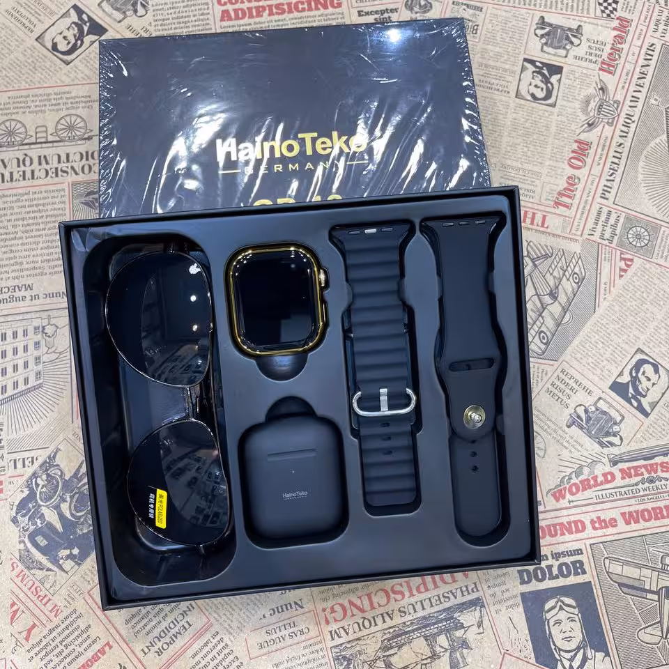 اپل واچ سری 8 ایرپاد2 و عینک آفتابی مدل GP-12 برند HainoTeko اورجینال با گارانتی 