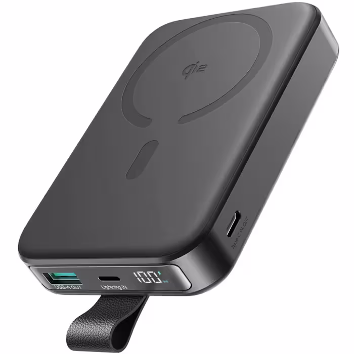 پاوربانک وایرلس مگنتی 15 وات، Type-C و USB فست شارژ 22.5 وات 10000 جویروم مدل JR-PBM11