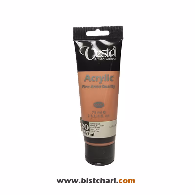 رنگ اکریلیک Flesh tint کد 20 حجم 75 ml برند وستا Vesta