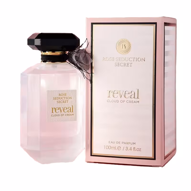 عطر زنانه وانیل خامه فراگرنس ورد Rose Seduction Secret Reveal حجم 100 میل