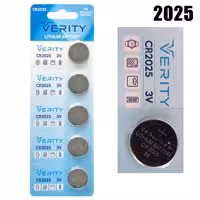 باتری سکه ای 5 عددی Verity Lithium CR2025