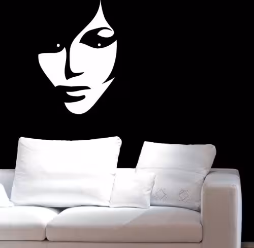 شابلون دیواری چهره کد 107